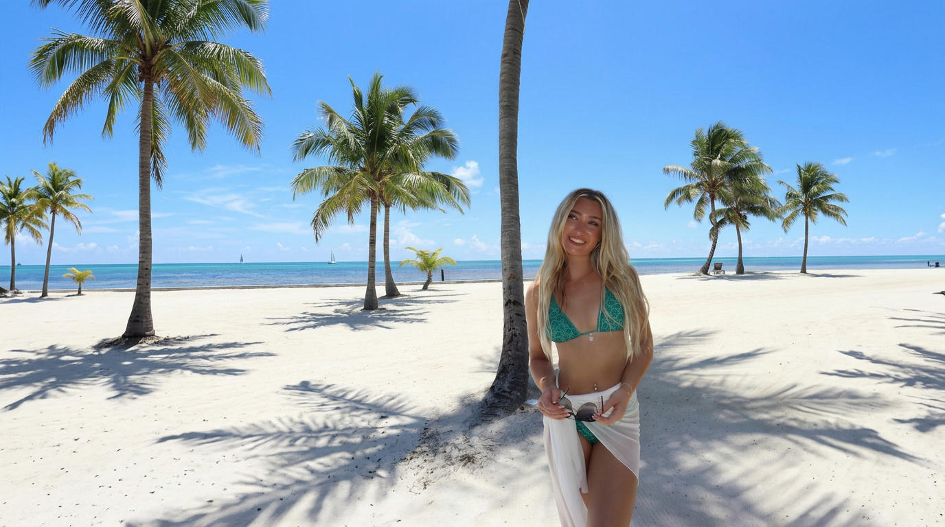 Kate on the beach